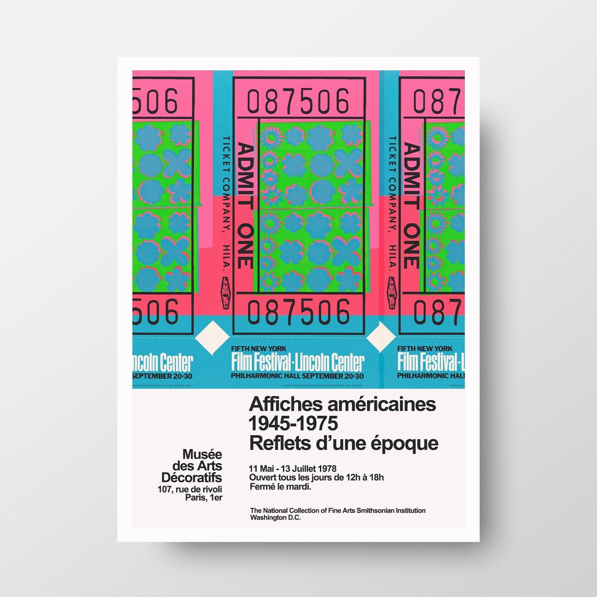 Andy Warhol Paris 1978 Exhibition Poster, "Affiches Américaines"