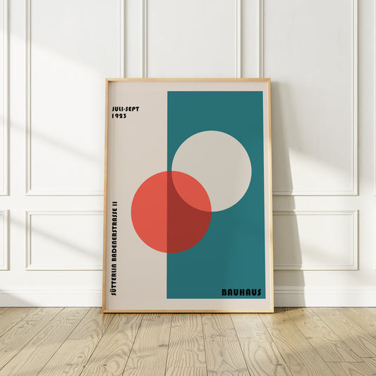 Bauhaus Weimar 1923 Art Print, Geometric forms Design Poster