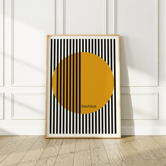 Bauhaus Movement Geometric Shapes Exhibition Poster