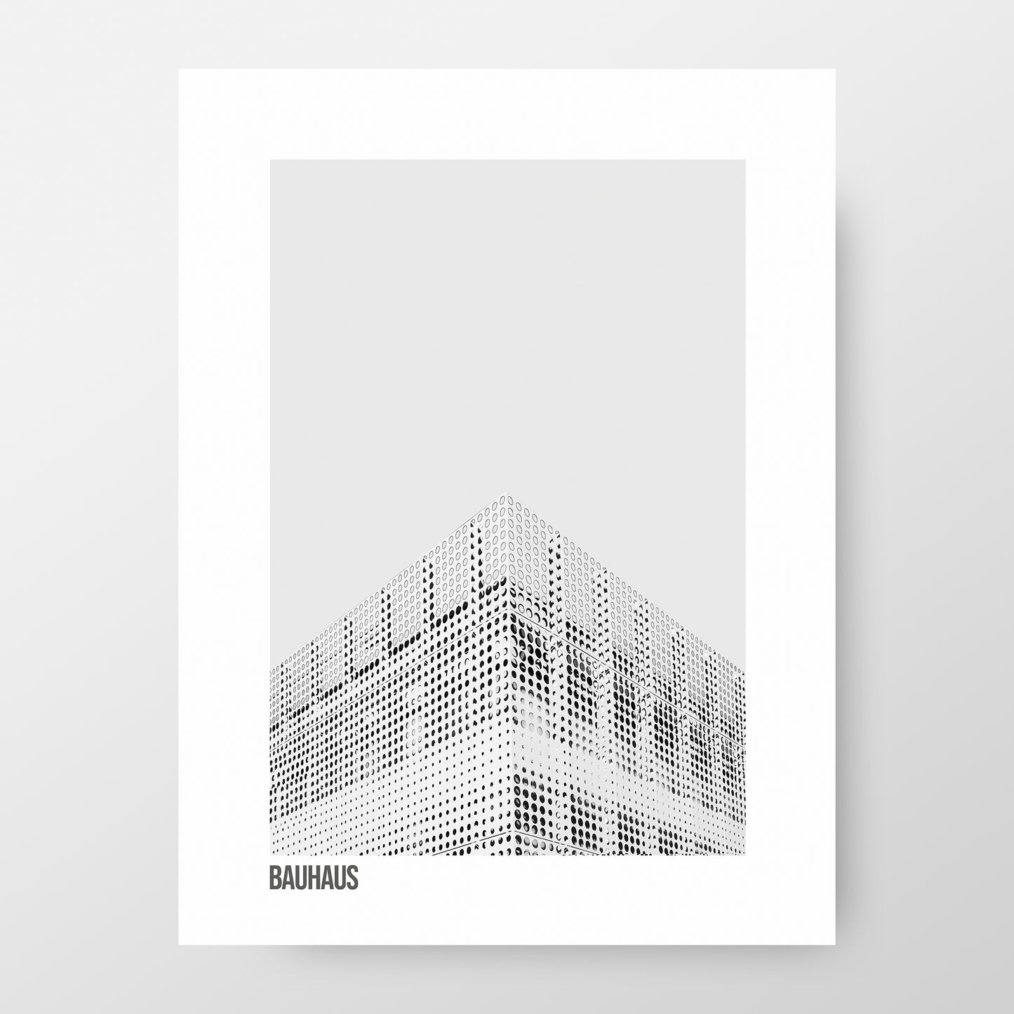 Bauhaus Minimalist Architecture Poster | Black and White Photography