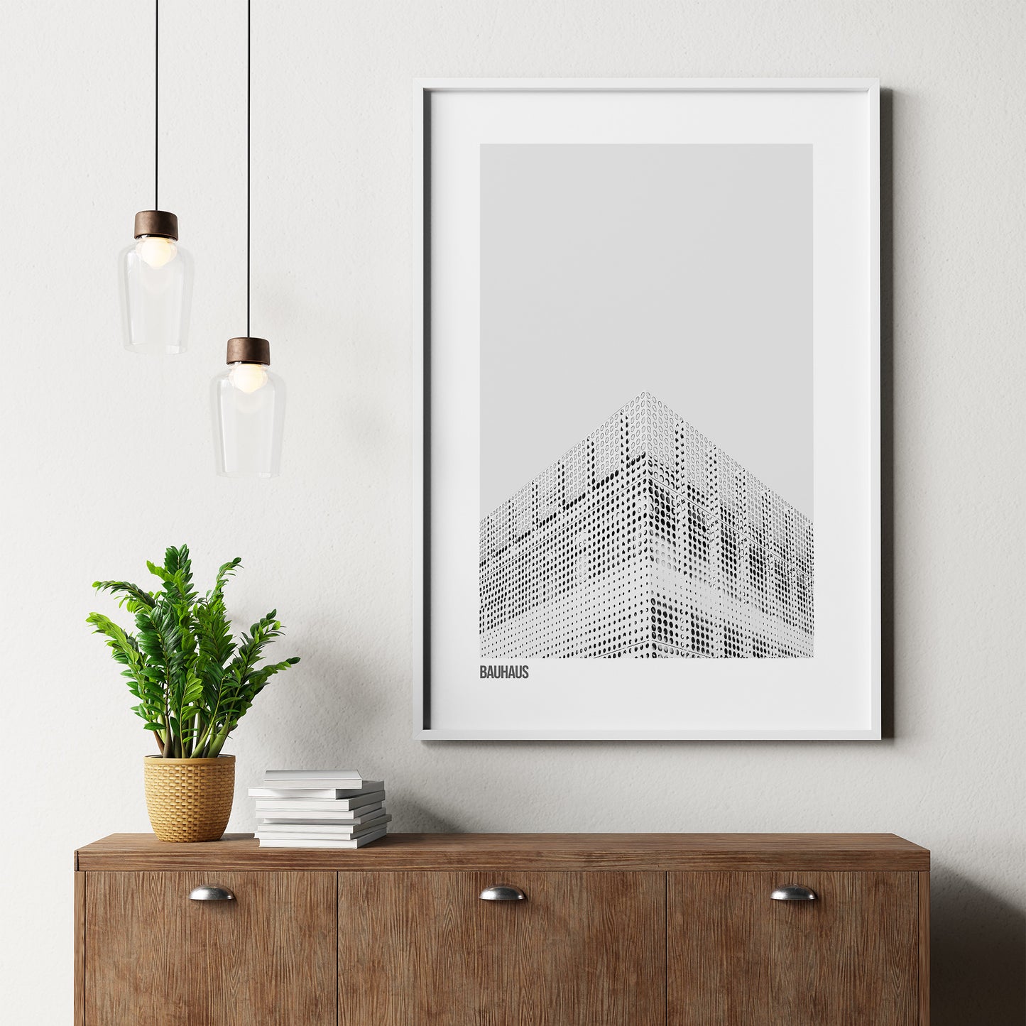 Bauhaus Minimalist Architecture Poster | Black and White Photography