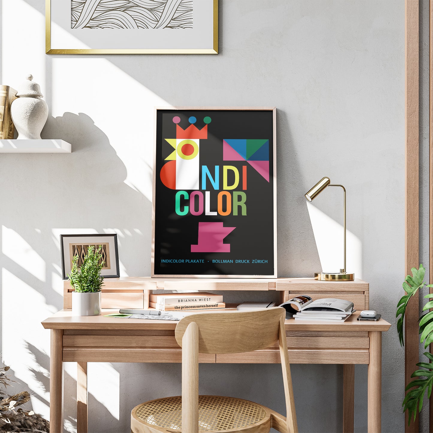 Vibrant "Indicolor Plakate" Jacques Bollmann Zurich Exhibition Poster