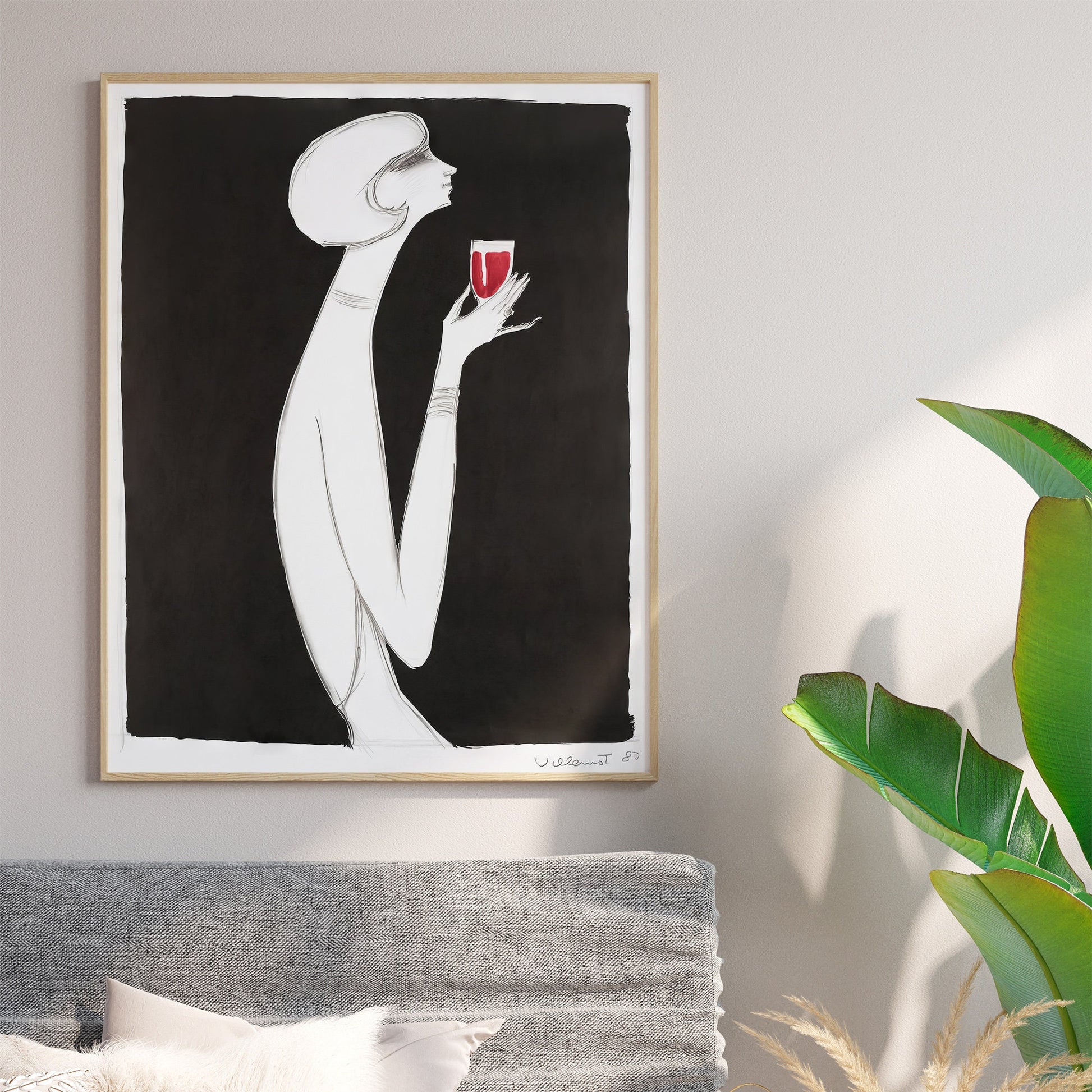Campari 1977 Italian Retro Poster, Designed by Bernard Villemot