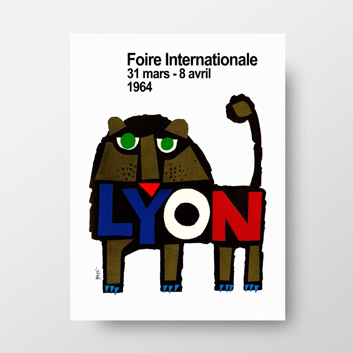 Celestino Piatti 1964 Lyon Exhibition Poster