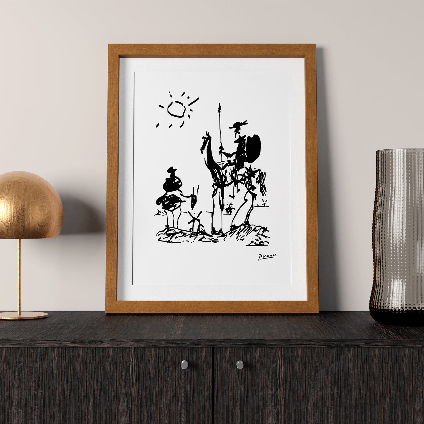 Pablo Picasso "Don Quixote" 1955 Sketch Art Print