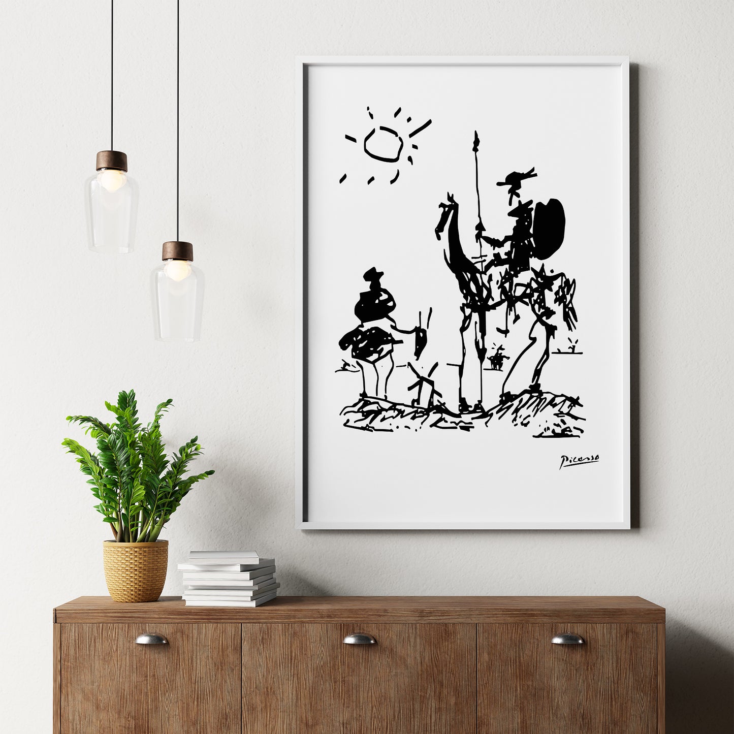 Pablo Picasso "Don Quixote" 1955 Sketch Art Print