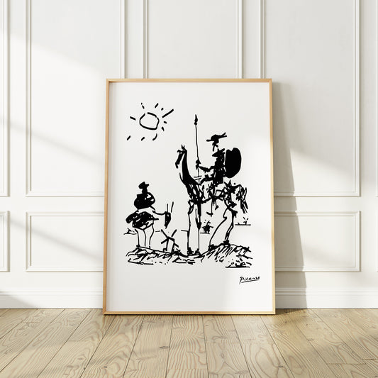 Pablo Picasso "Don Quixote" 1955 Sketch Art Print