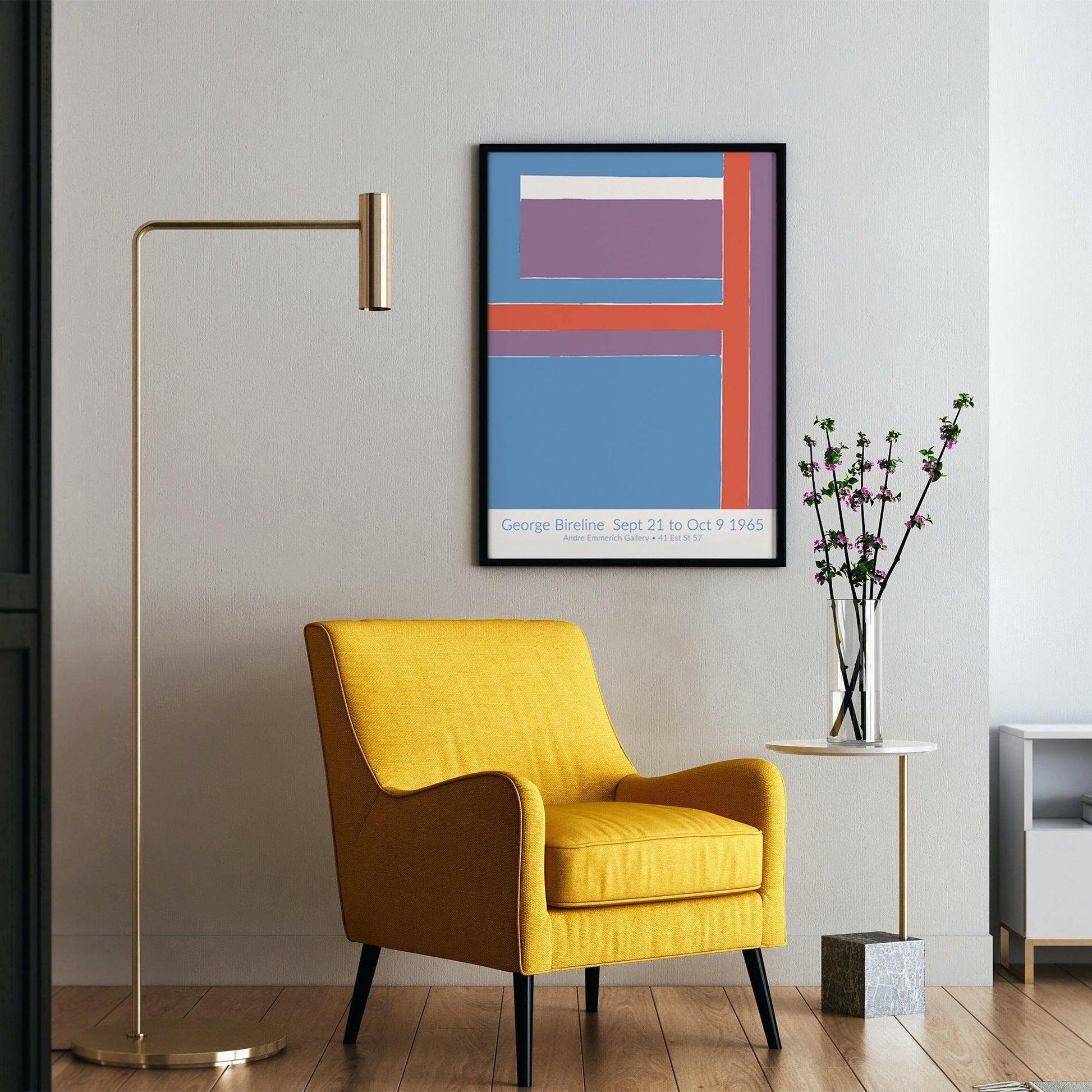 Georges Bireline 1965 New York City Exhibition Poster