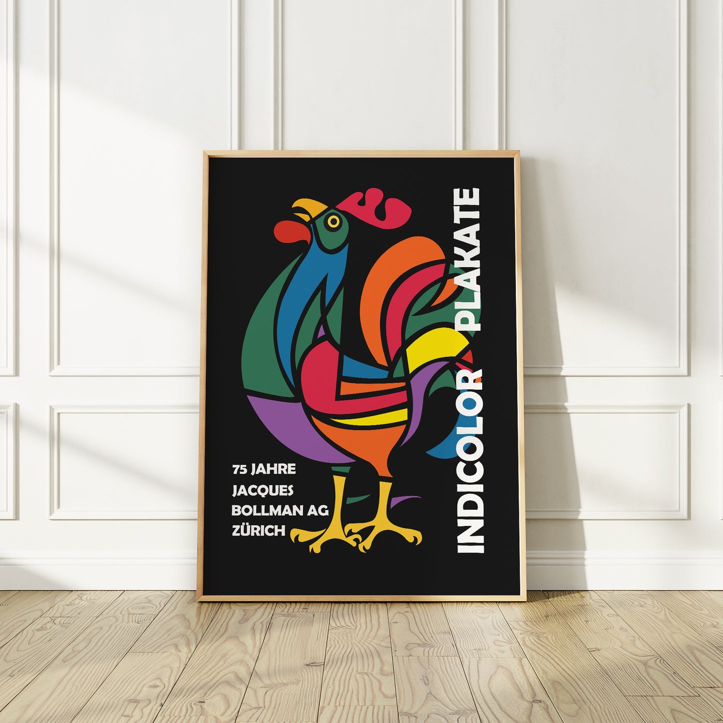 Colorful "Indicolor Plakate" Jacques Bollmann Zurich Exhibition Poster