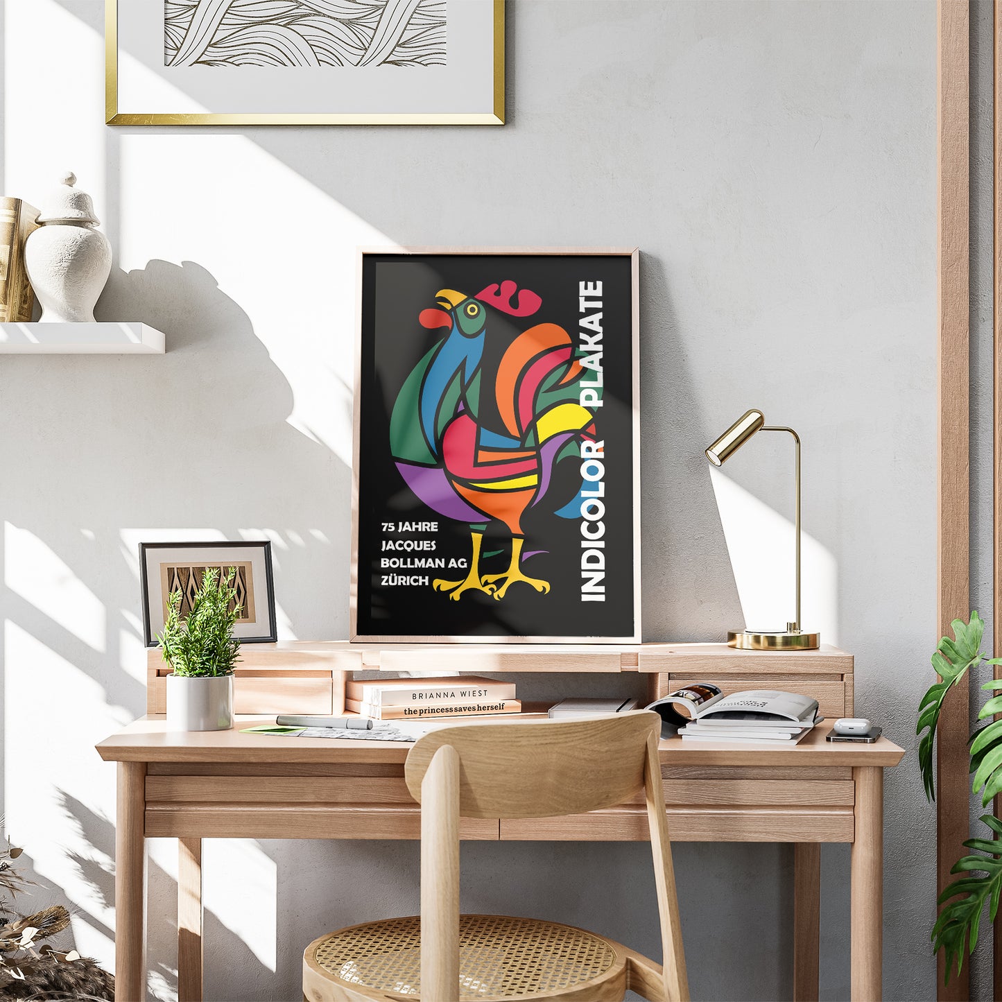 Colorful "Indicolor Plakate" Jacques Bollmann Zurich Exhibition Poster