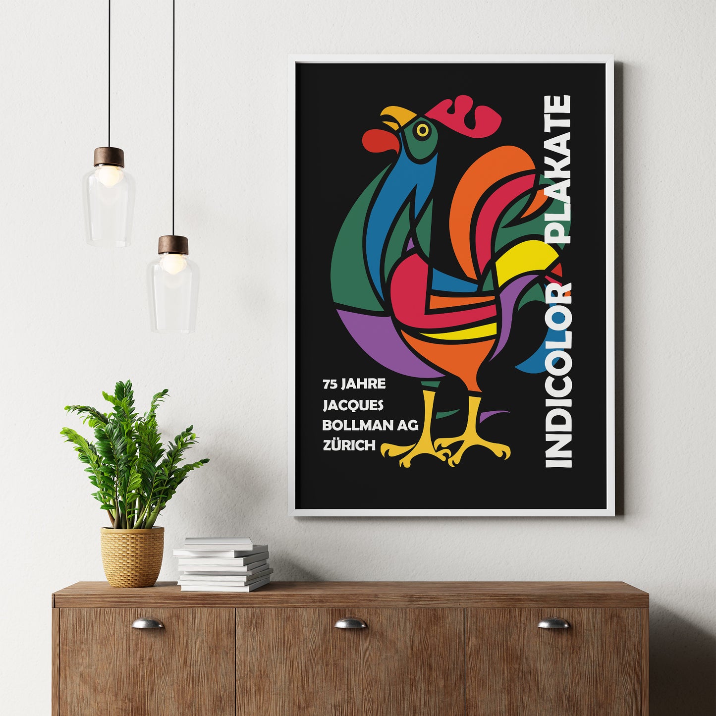 Colorful "Indicolor Plakate" Jacques Bollmann Zurich Exhibition Poster