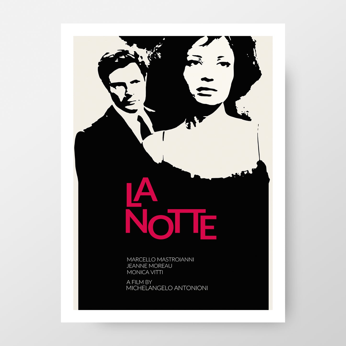 La Notte (1961) Italian Movie by Michelangelo Antonioni Poster