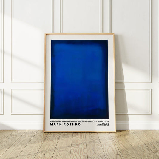Mark Rothko 1978 Blue and Black New York Exhibition Poster