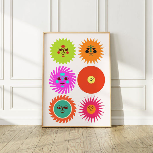 Mid-Century Modern Art Print Inspired by Alexander Girard, La Fonda del Sol