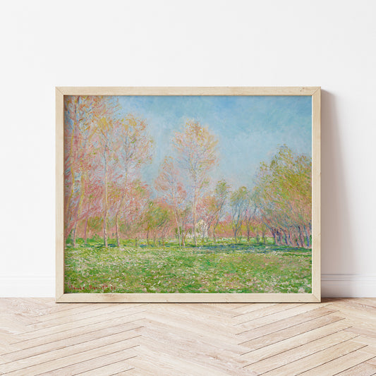 Claude Monet, Spring in Giverny, Enhanced Reproduction Art Print