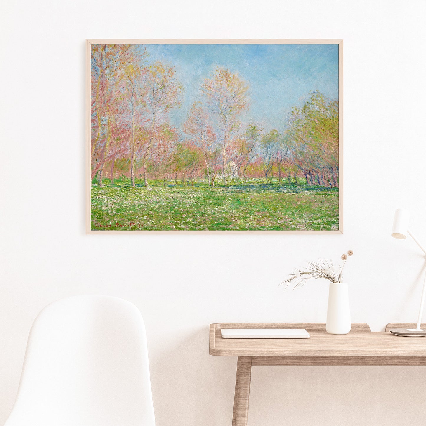 Claude Monet, Spring in Giverny, Enhanced Reproduction Art Print