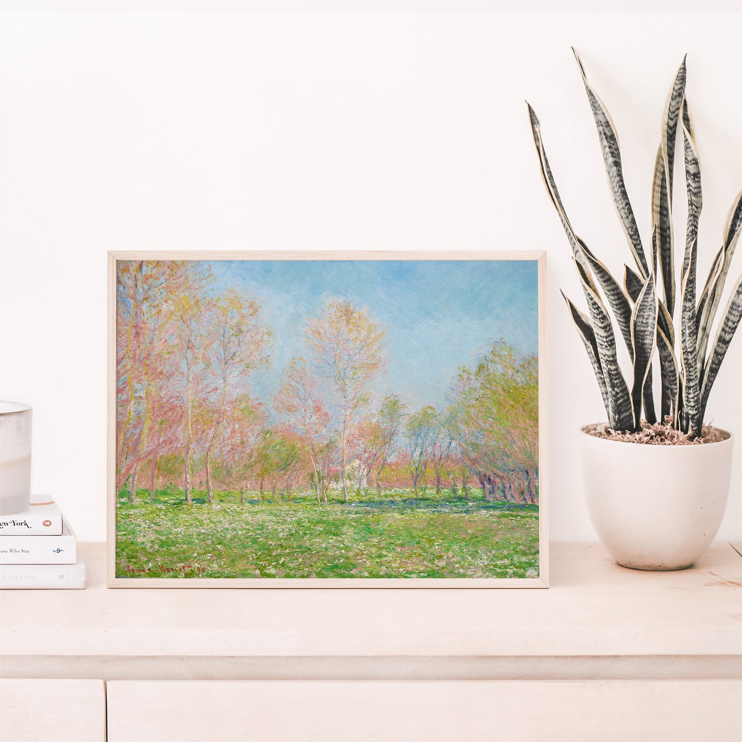 Claude Monet, Spring in Giverny, Enhanced Reproduction Art Print