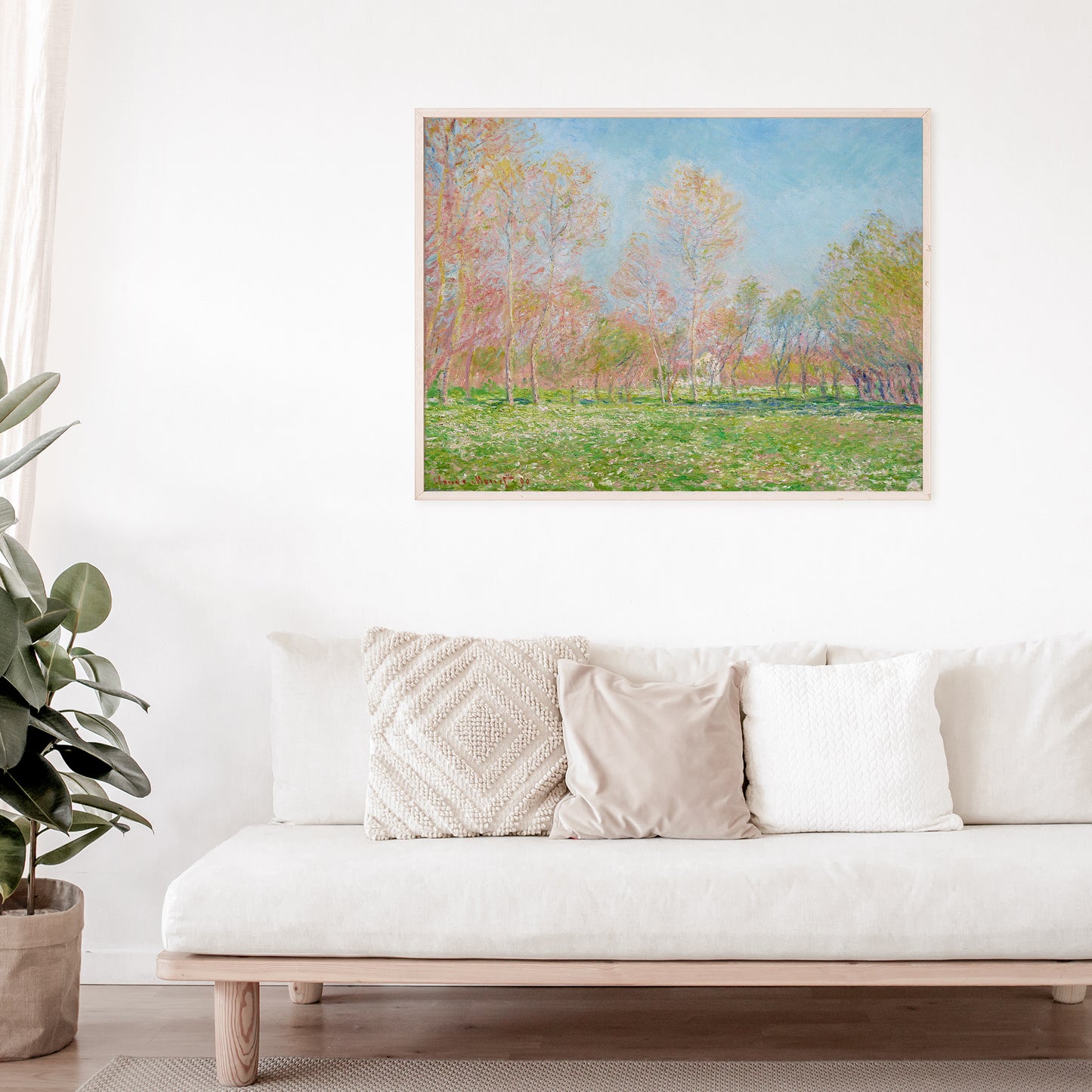 Claude Monet, Spring in Giverny, Enhanced Reproduction Art Print