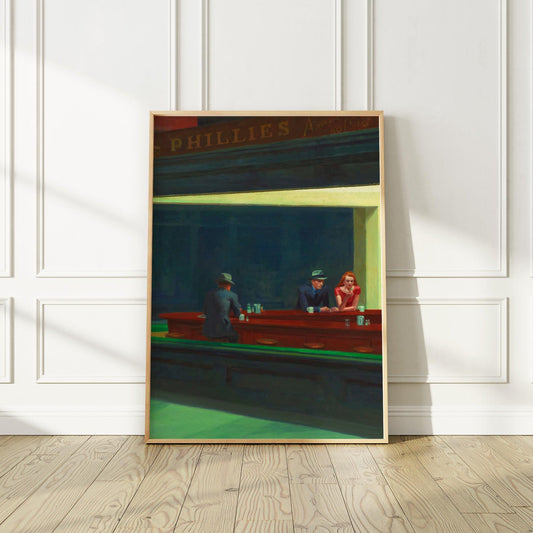Nighthawks Painting by Edward Hopper | High Resolution Poster