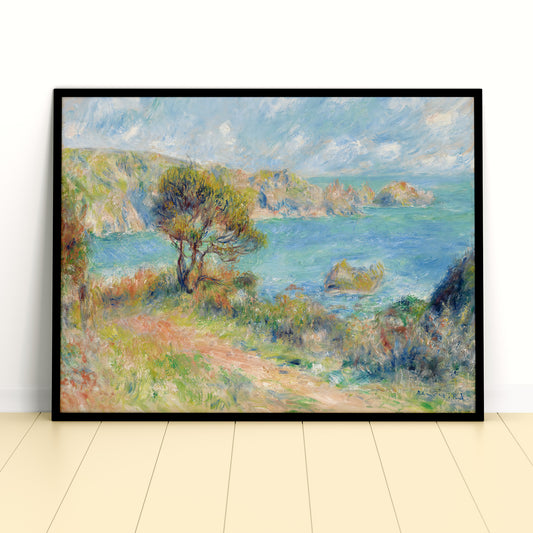 View at Guernsey (1883) painting in high resolution reproduction by Pierre-Auguste Renoir
