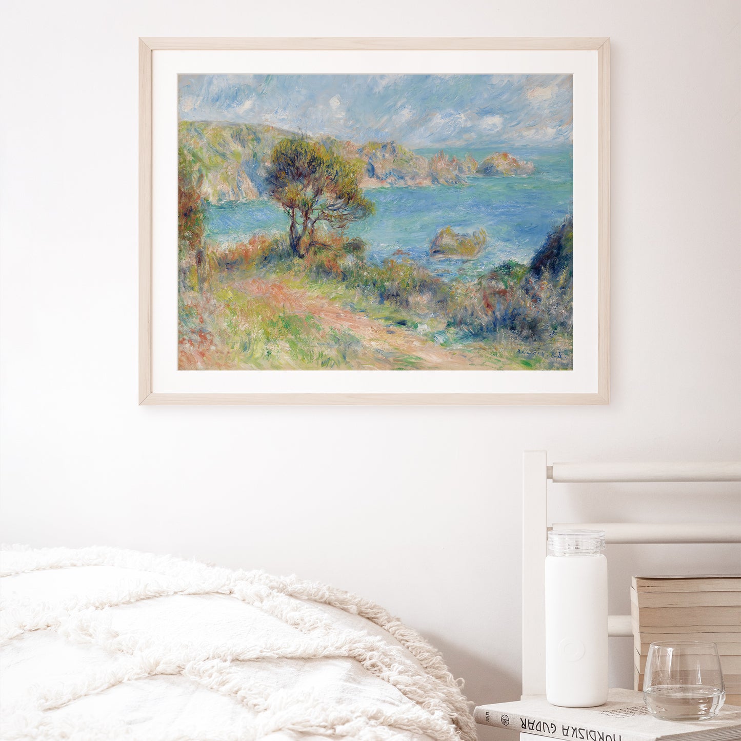 View at Guernsey (1883) painting in high resolution reproduction by Pierre-Auguste Renoir