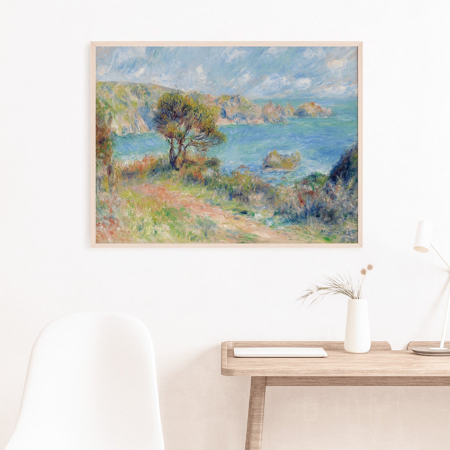 View at Guernsey (1883) painting in high resolution reproduction by Pierre-Auguste Renoir