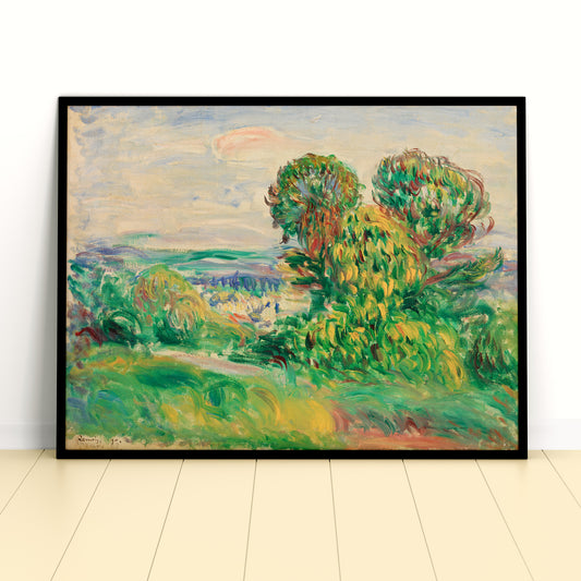 Landscape painting in high resolution reproduction by Pierre-Auguste Renoir