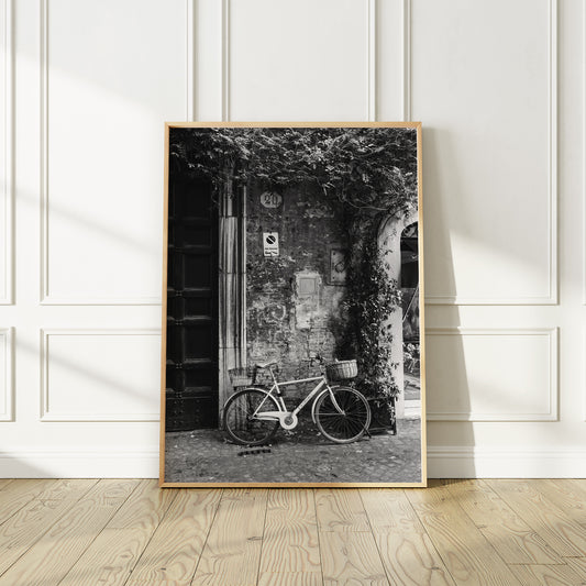 Rome Italy Street Scene | Black And White Photography Print