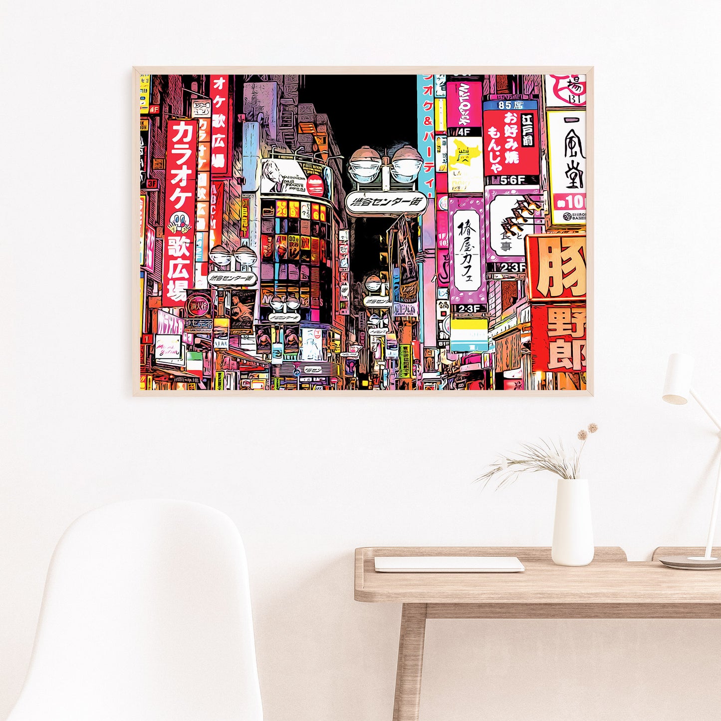 Vibrant Tokyo Shinjuku Kabukicho at Night Art Print