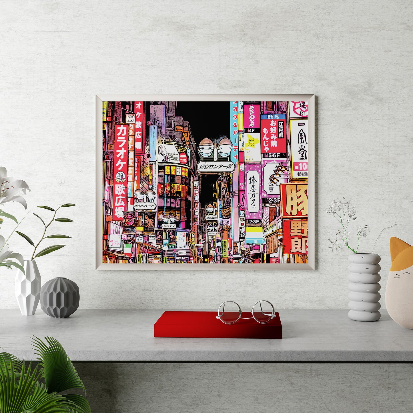 Vibrant Tokyo Shinjuku Kabukicho at Night Art Print