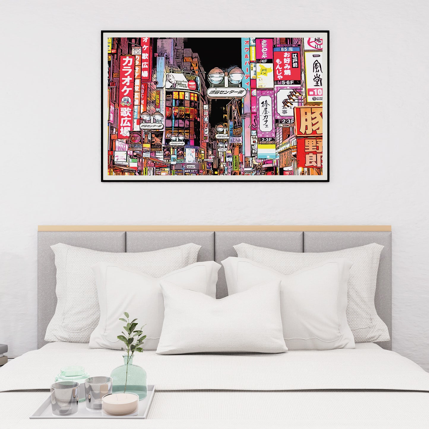 Vibrant Tokyo Shinjuku Kabukicho at Night Art Print