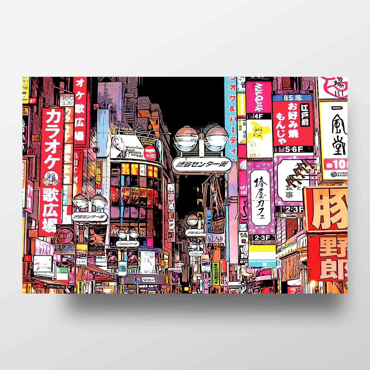 Vibrant Tokyo Shinjuku Kabukicho at Night Art Print