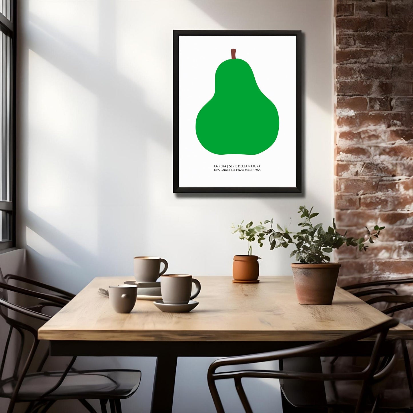 The Green Pear (La Pera) 1963 Art Print by Enzo Mari