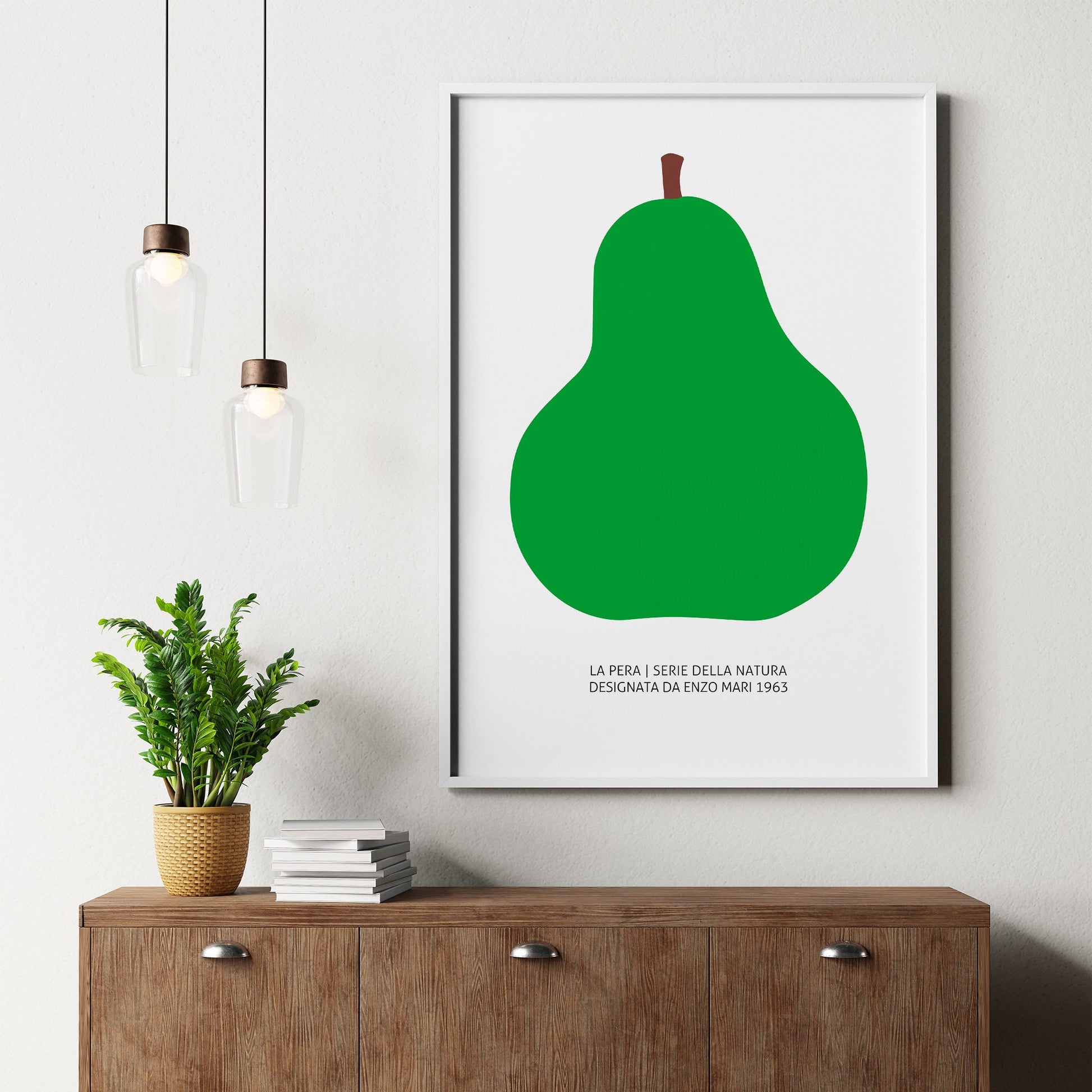 The Green Pear (La Pera) 1963 Art Print by Enzo Mari