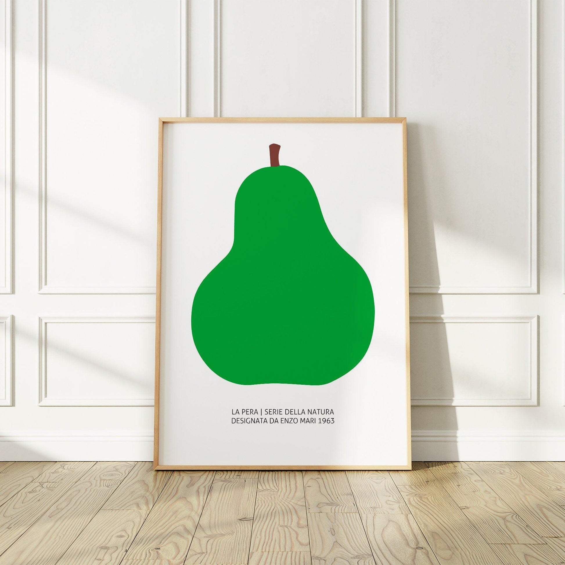 The Green Pear (La Pera) 1963 Art Print by Enzo Mari