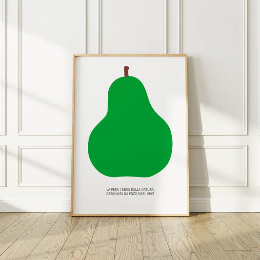 The Green Pear (La Pera) 1963 Art Print by Enzo Mari