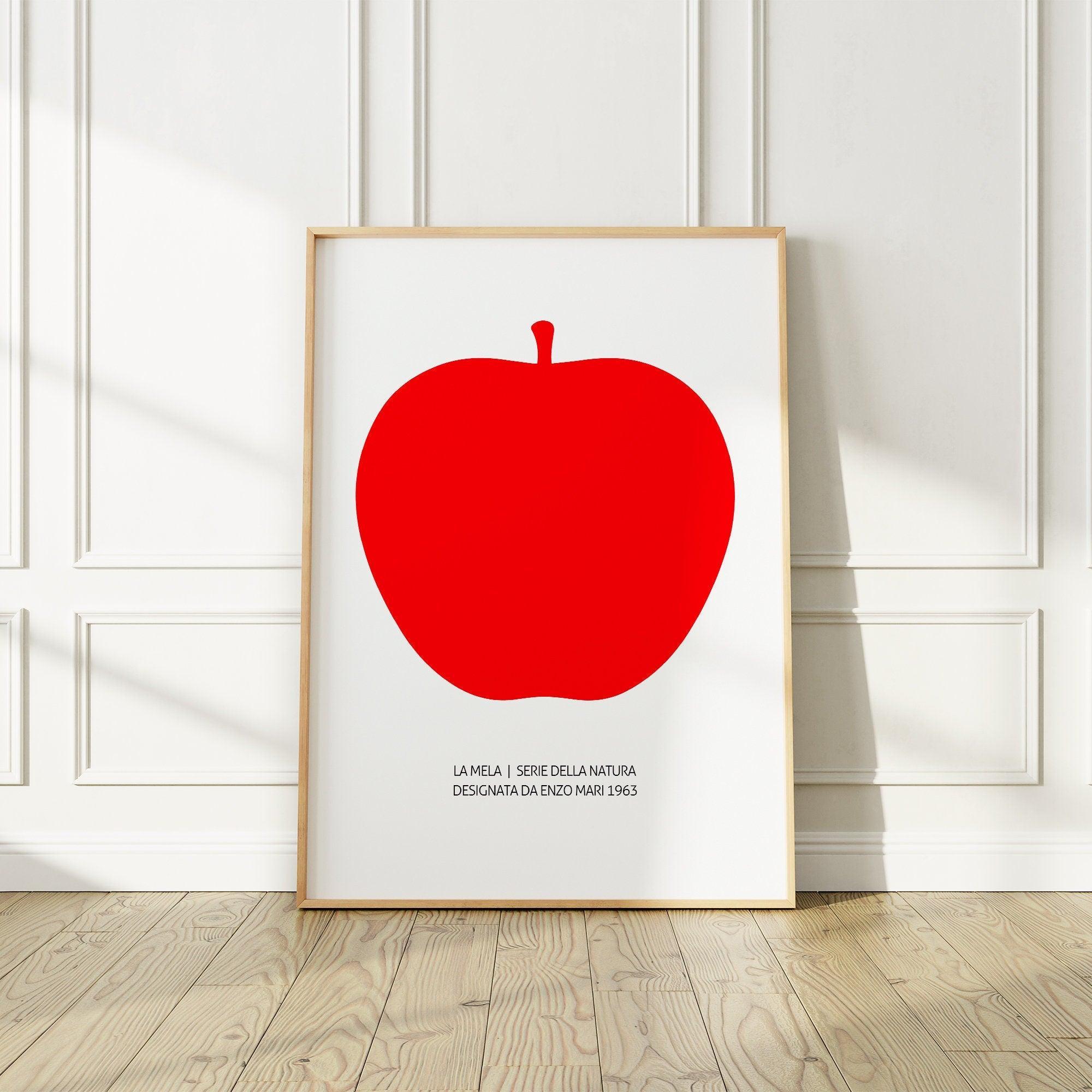 The Red Apple (La Mela) 1963 Art Print by Enzo Mari