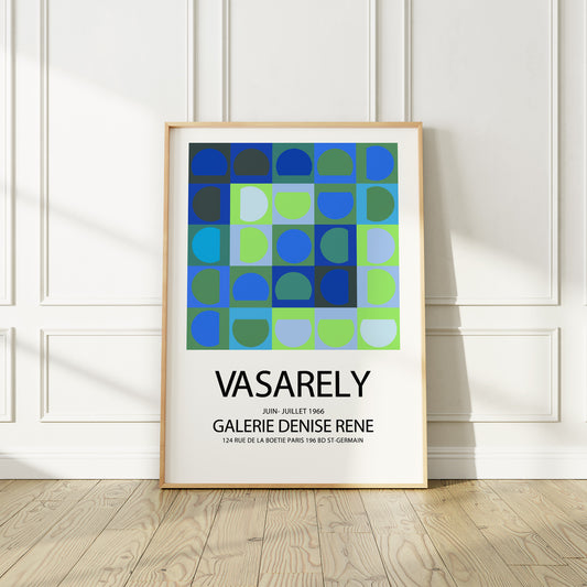 Victor Vasarely 1976 Paris Exhibition Poster