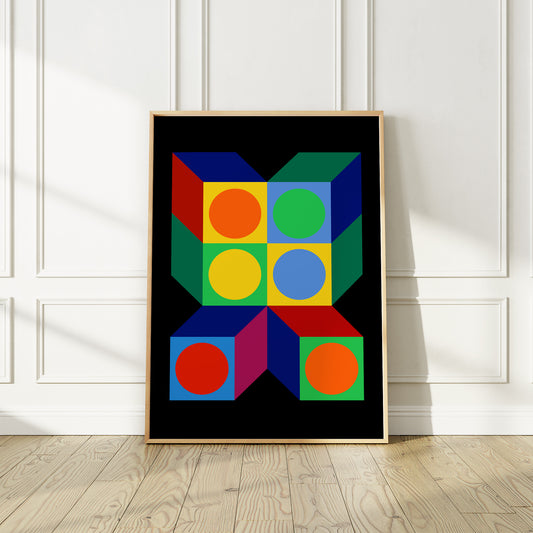 Victor Vasarely 1973 "Vixo" Exhibition Poster