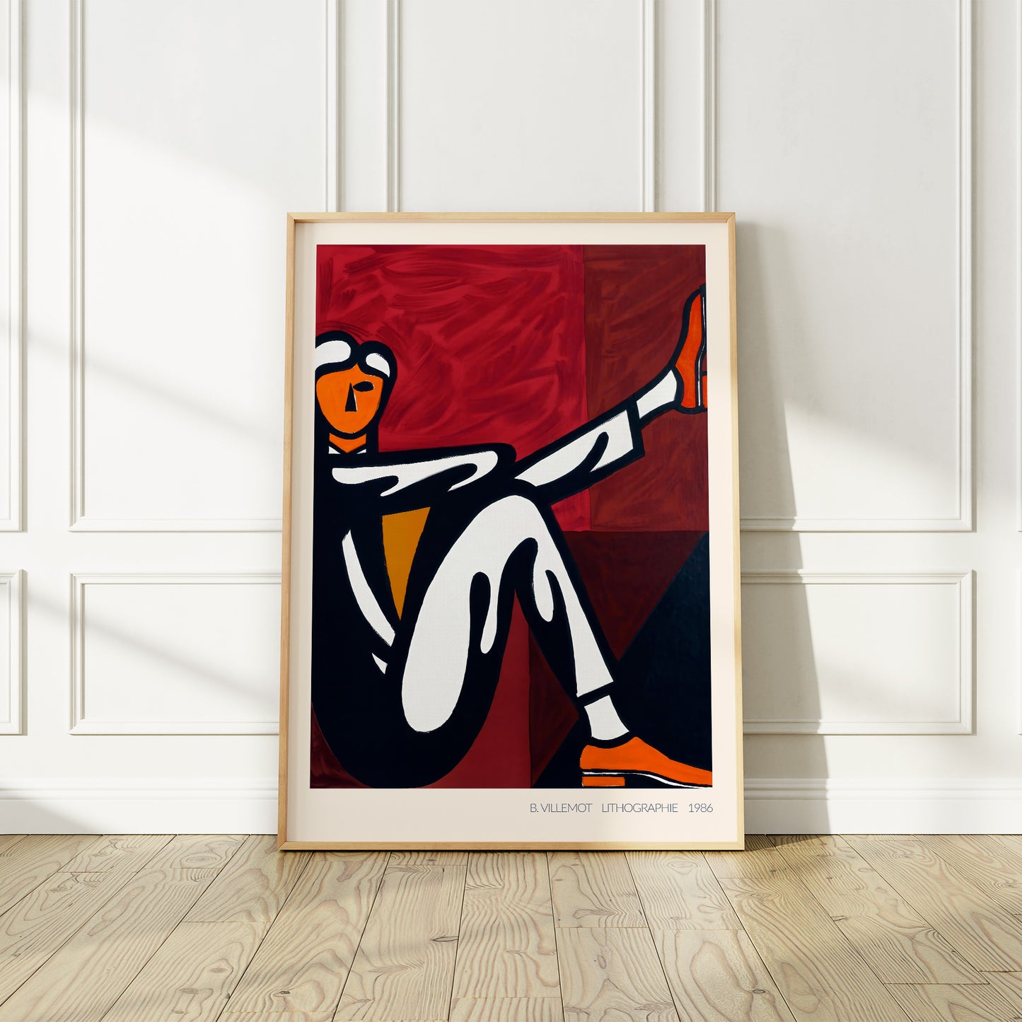 Bernard Villemot Vibrant Design for Bally, Retro Art Print