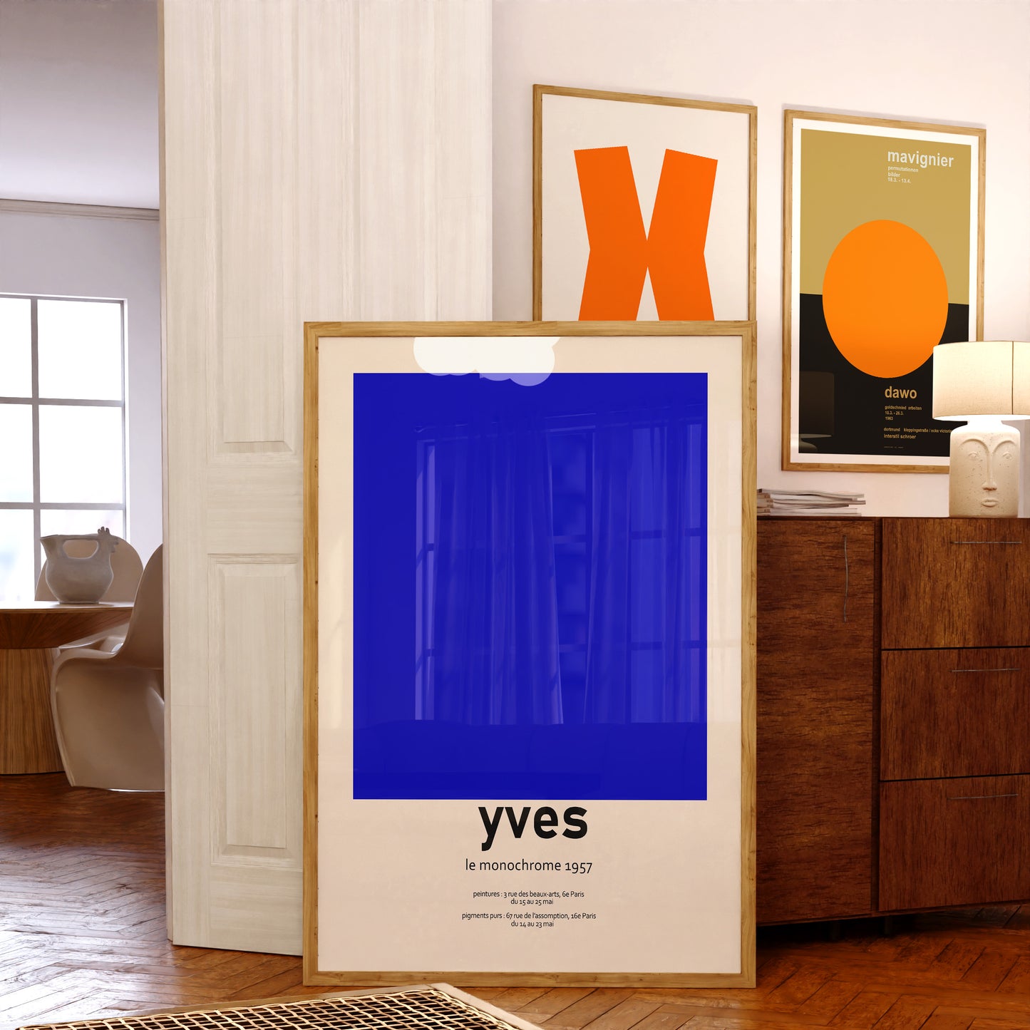 Affiche d'exposition Yves Klein "Le Monochrome" 1957