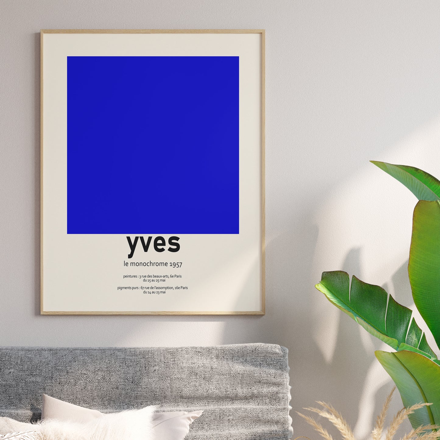 Affiche d'exposition Yves Klein "Le Monochrome" 1957