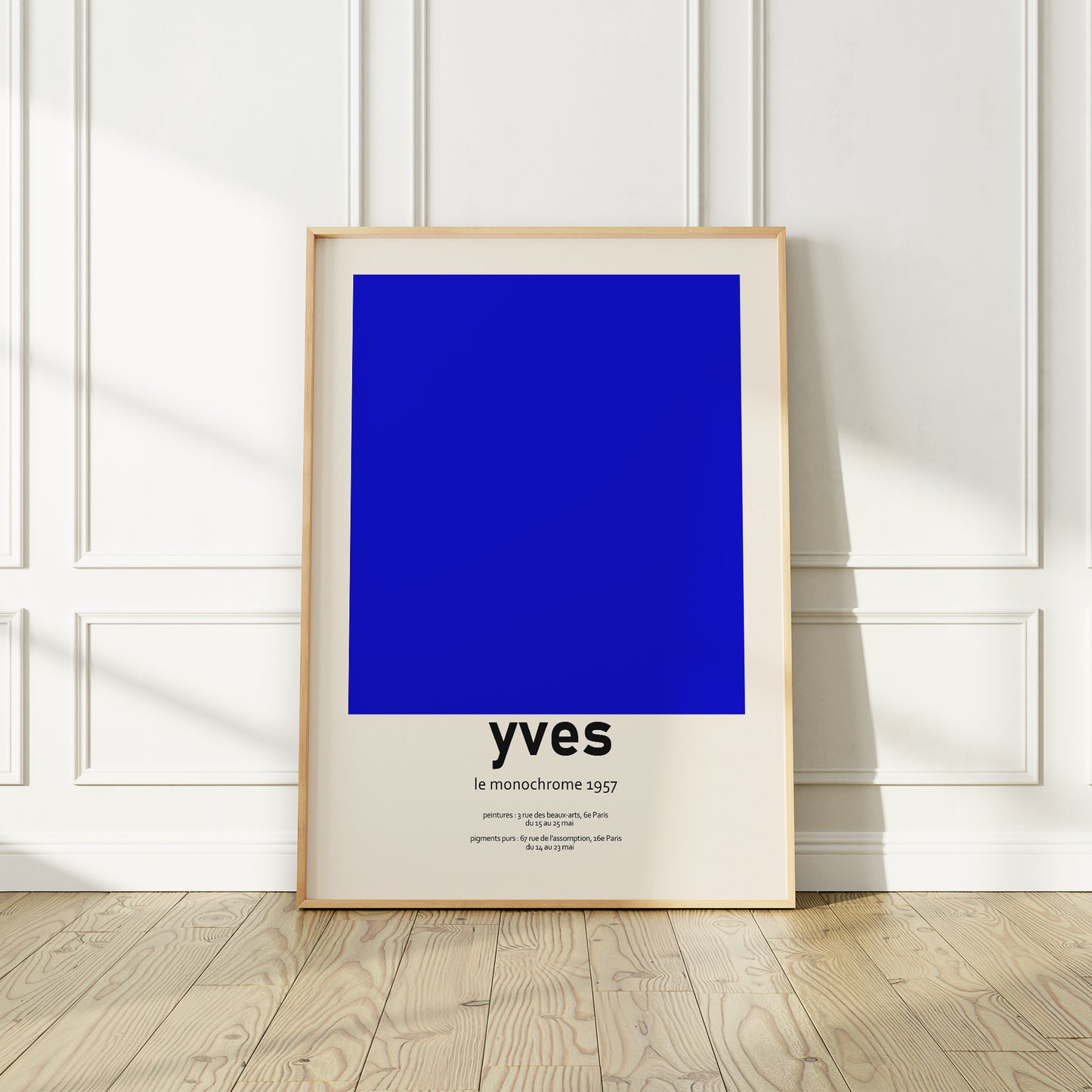 Affiche d'exposition Yves Klein "Le Monochrome" 1957