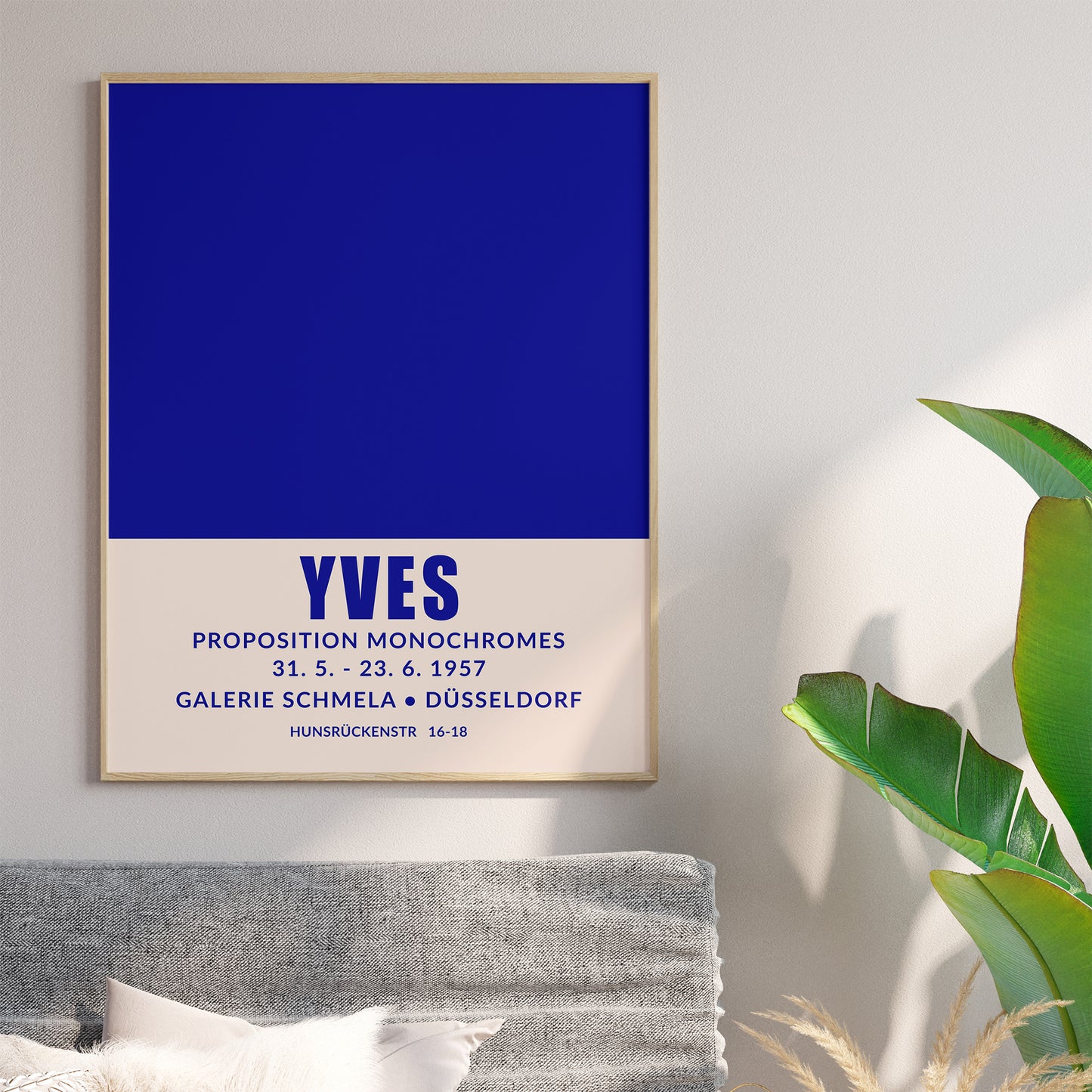 Yves Klein 1957 Blue Monochromes Exhibition Poster