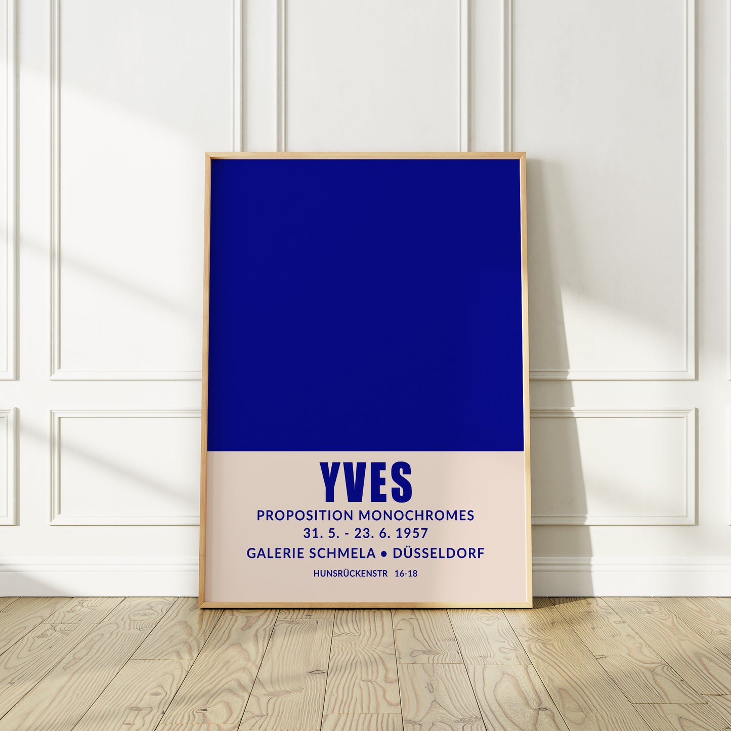 Yves Klein 1957 Blue Monochromes Exhibition Poster