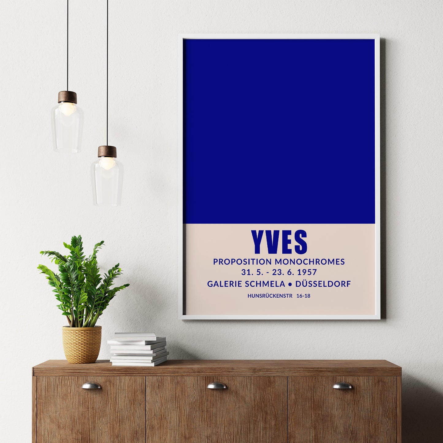 Yves Klein 1957 Blue Monochromes Exhibition Poster