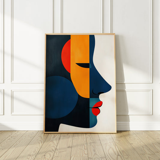 Vibrant Abstract Face of a Woman no.1
