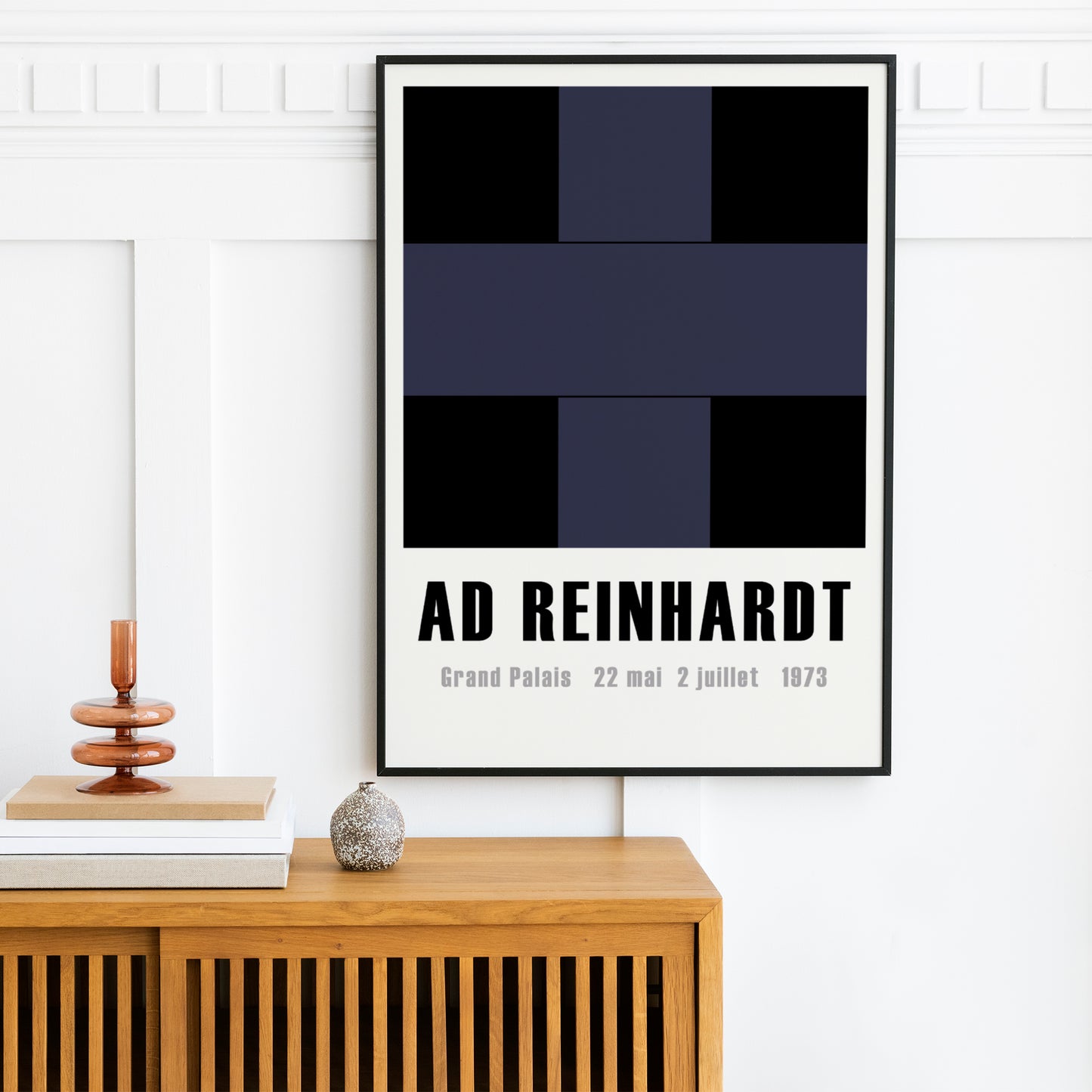 Ad Reinhardt Minimalist Exhibition Poster, Paris, 1973