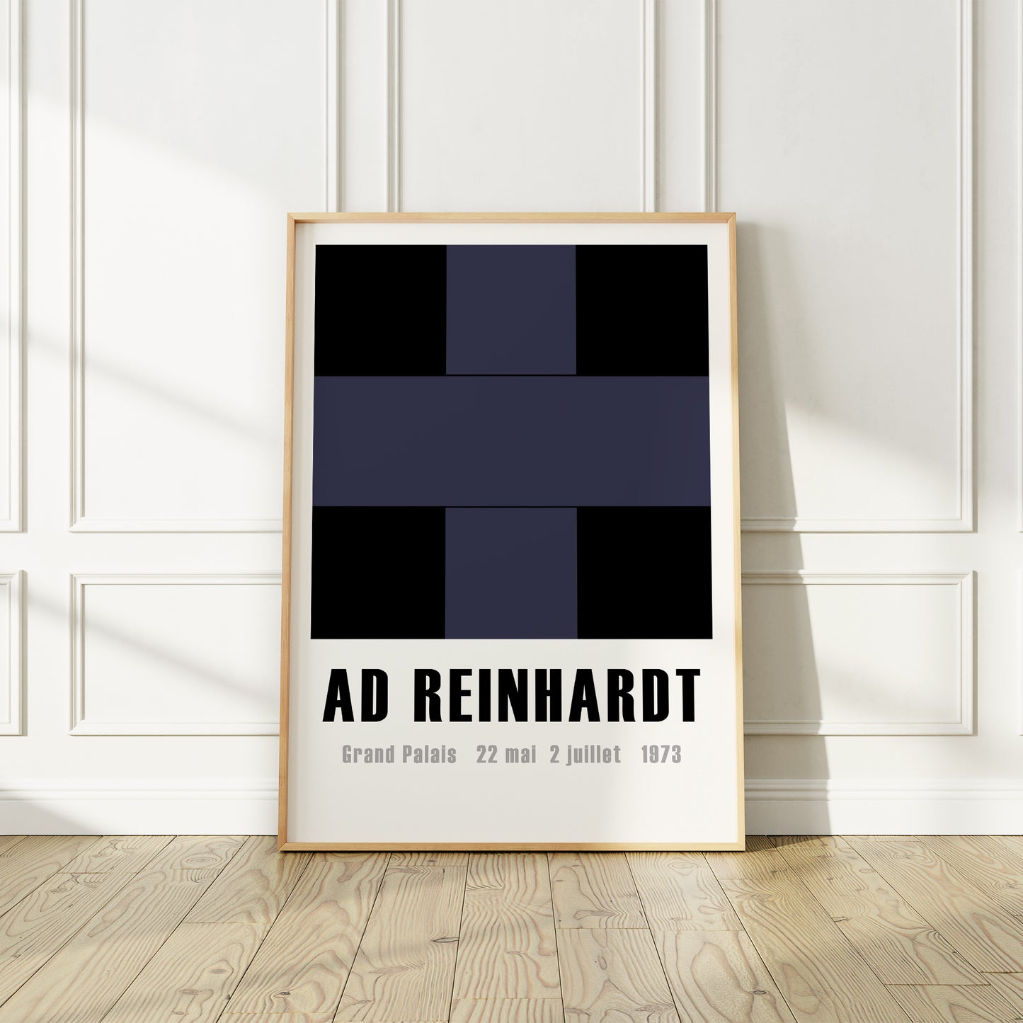 Ad Reinhardt Minimalist Exhibition Poster, Paris, 1973