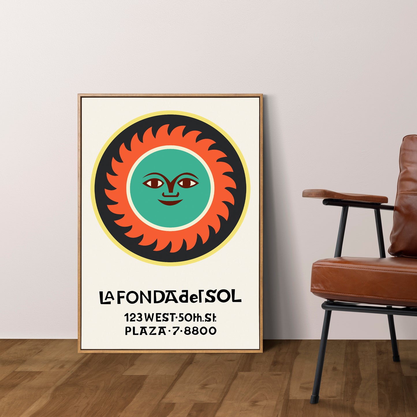 Mid-Century Modern Art Print Inspired by Alexander Girard, La Fonda del Sol